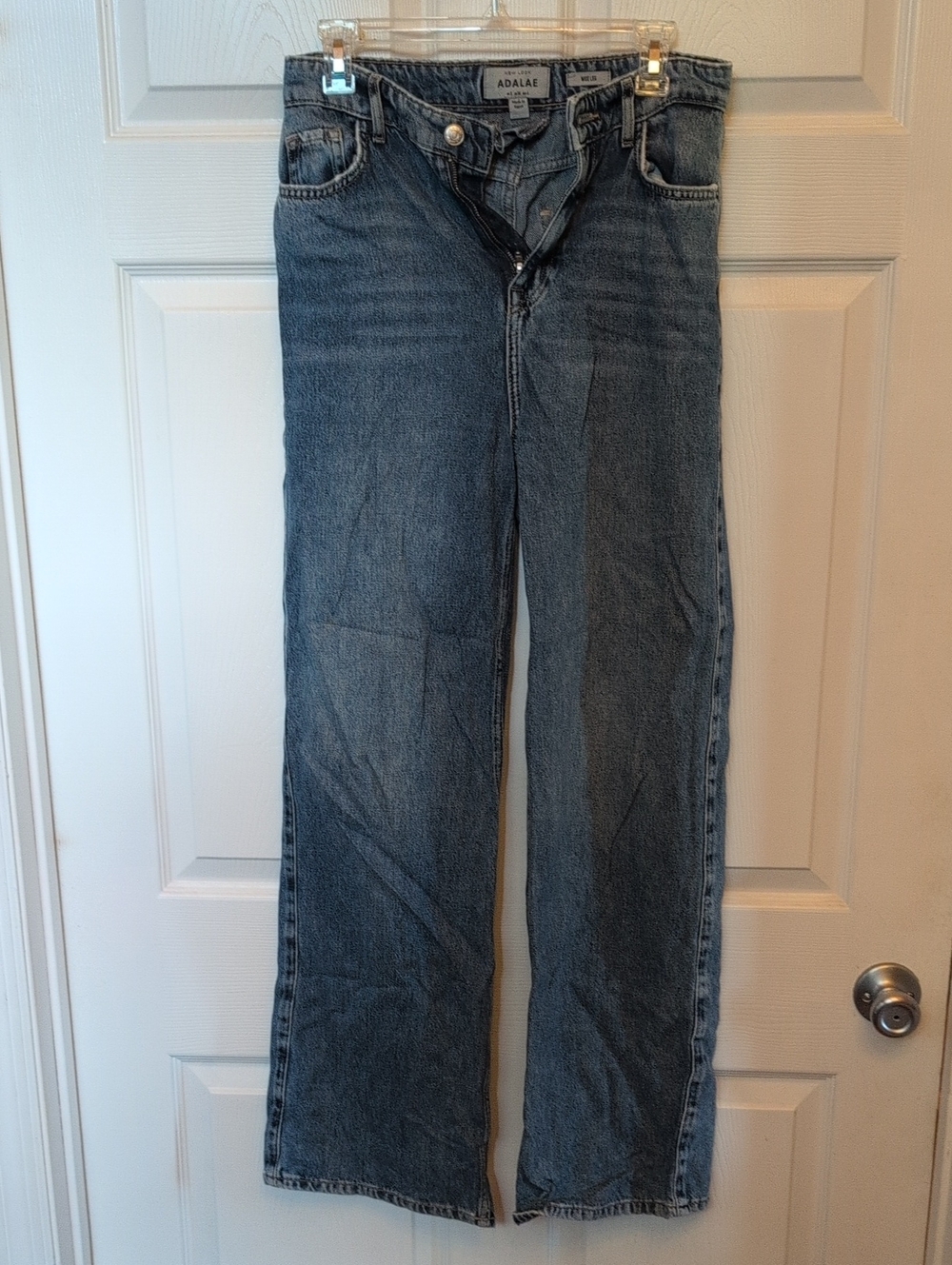 New Look Women's Flare Jeans in Medium Blue Denim